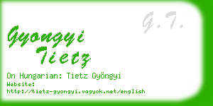 gyongyi tietz business card